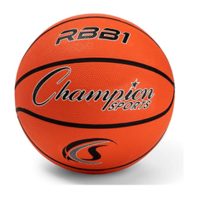 Champion Sports Official Heavy Duty Rubber Cover Nylon Basketballs